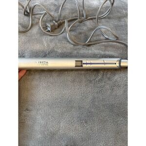 John Frieda Paris NY Silver Ceramic Flat Iron Hair Straightener Digital LCD